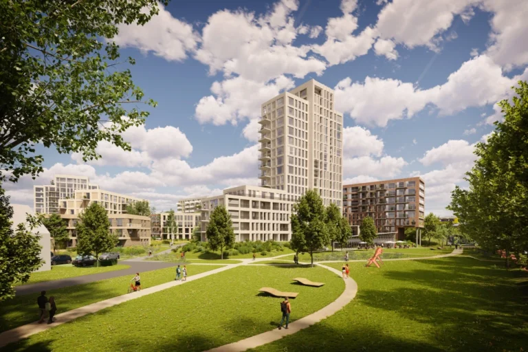 Zijaanzicht Zwanenveld woongebouw 2