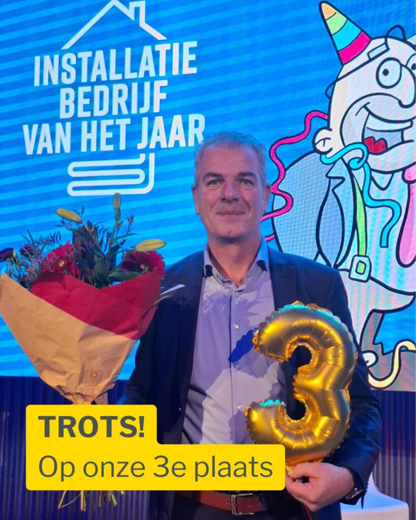 Trots op onze 3e plaatst - Installatie bedrijf van het jaar